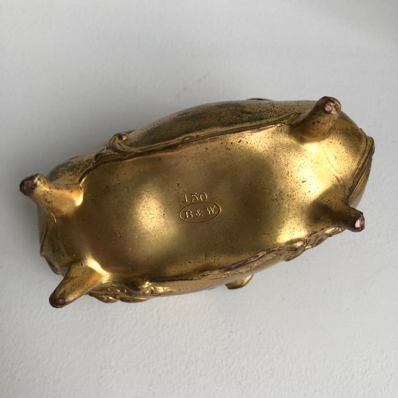 Antique Gold Floral Motif Jewelry/Trinket Box - Picture 4 of 4